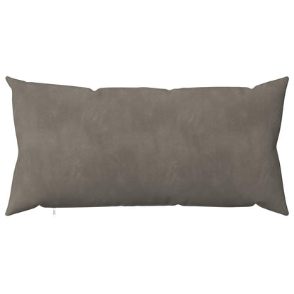 Cushion Cover 2 pcs HEERLEN Light Grey 40 x 80 cm Velvet