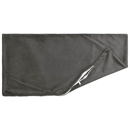 Cushion Cover 12 pcs HEERLEN Dark Grey 40 x 80 cm Velvet