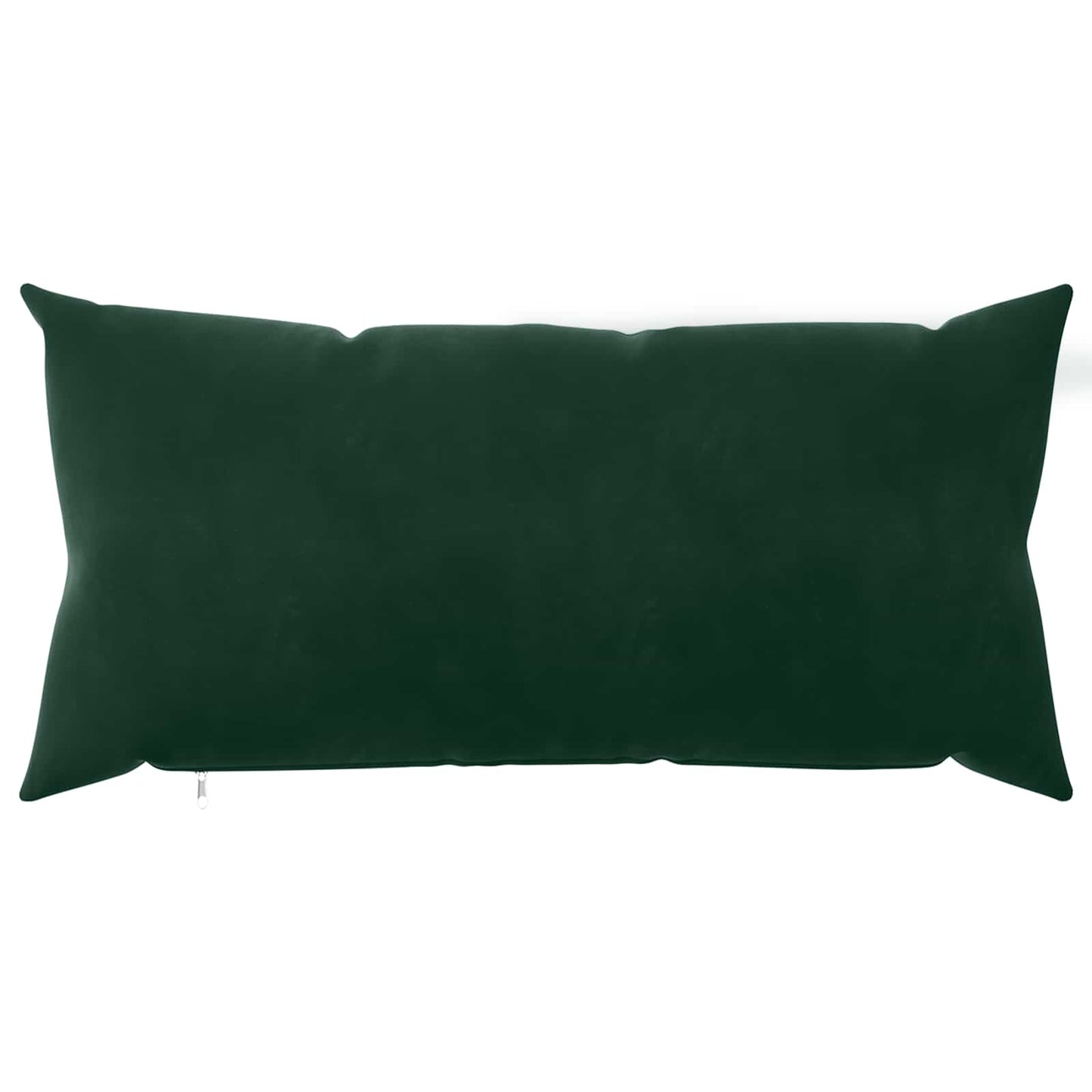Cushion Cover 2 pcs HEERLEN Dark Green 40 x 80 cm Velvet