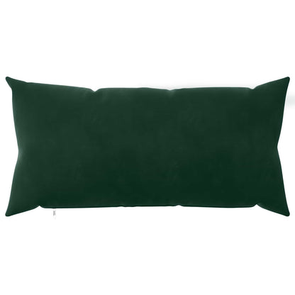 Cushion Cover 6 pcs HEERLEN Dark Green 40 x 80 cm Velvet
