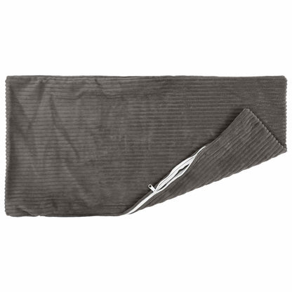 Cushion Cover 2 pcs HEERLEN Dark Grey 40 x 80 cm Corduroy