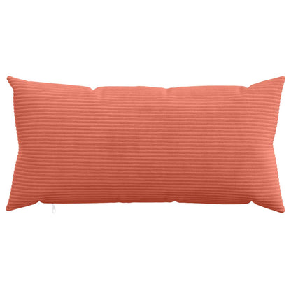 Cushion Cover 6 pcs HEERLEN Red Orange 40 x 80 cm Corduroy