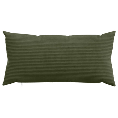 Cushion Cover 2 pcs HEERLEN Green 40 x 80 cm Corduroy