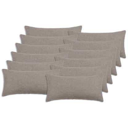 Cushion Cover 12 pcs HEERLEN Light Grey 40 x 80 cm Bouclé