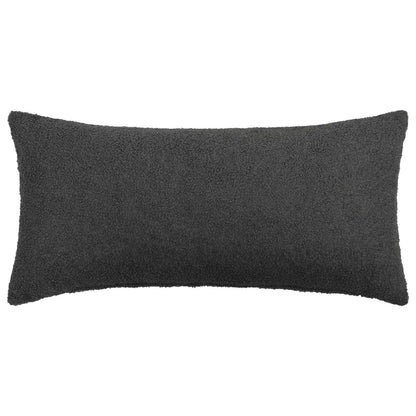 Cushion Cover 12 pcs HEERLEN Dark Grey 40 x 80 cm Bouclé