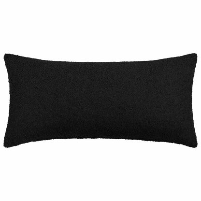 Cushion Cover 2 pcs HEERLEN Black 40 x 80 cm Bouclé