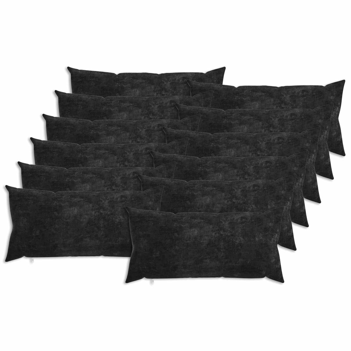 Cushion Cover 12 pcs HEERLEN Anthracite 40 x 80 cm