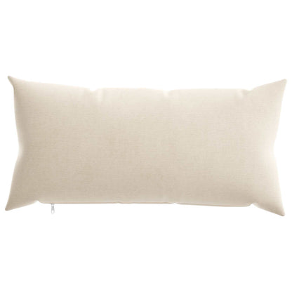 Cushion Cover 2 pcs HEERLEN Cream 40 x 80 cm Chenille Fabric