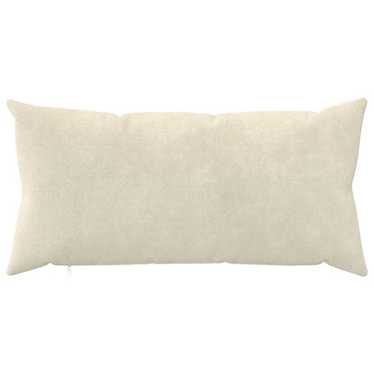Cushion Cover 2 pcs HEERLEN Cream 40 x 80 cm Microfiber Fleece