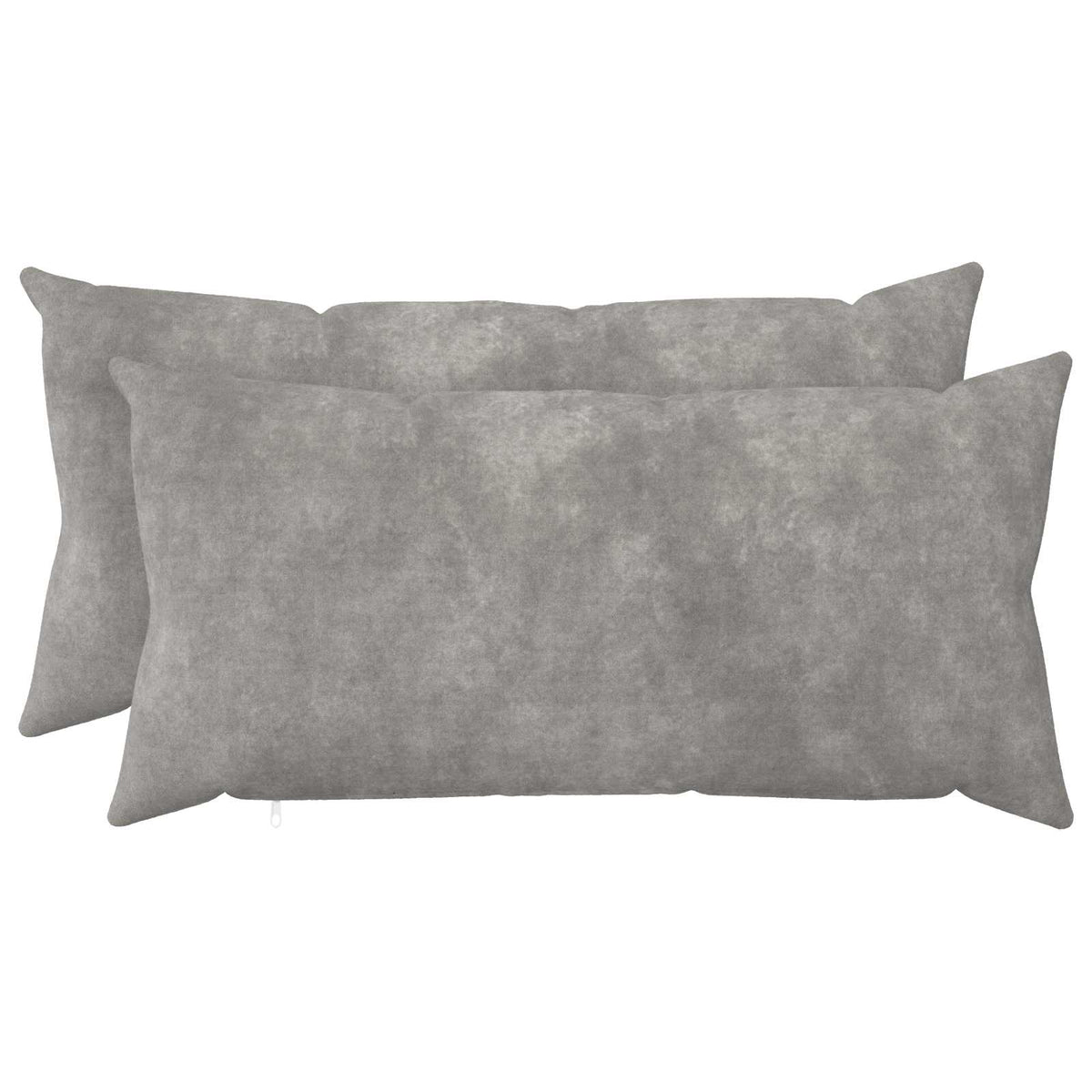 Cushion Cover 2 pcs HEERLEN Light Grey 40 x 80 cm