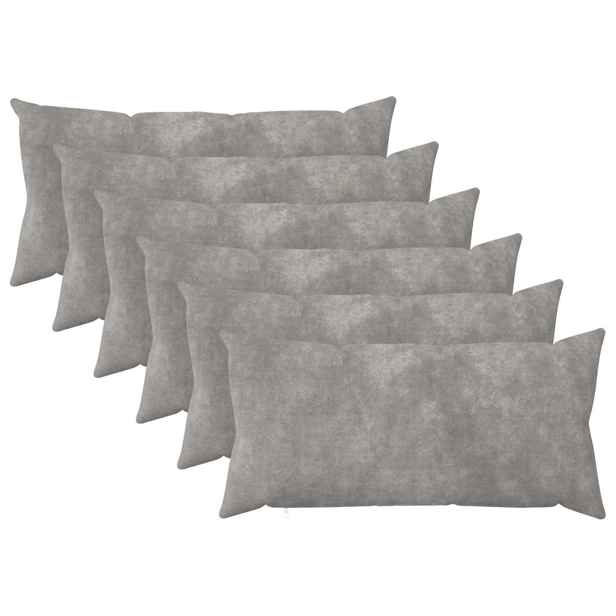 Cushion Cover 6 pcs HEERLEN Light Grey 40 x 80 cm