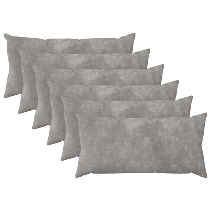 Cushion Cover 6 pcs HEERLEN Light Grey 40 x 80 cm