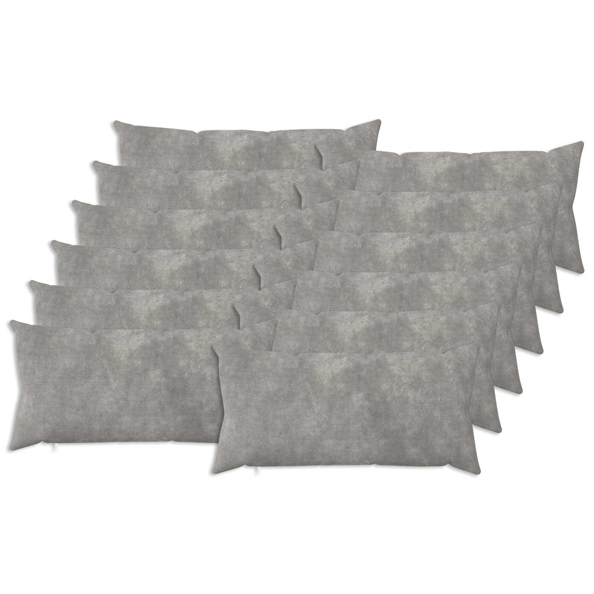 Cushion Cover 12 pcs HEERLEN Light Grey 40 x 80 cm