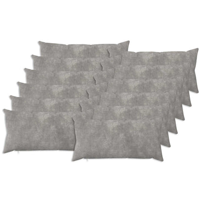 Cushion Cover 12 pcs HEERLEN Light Grey 40 x 80 cm
