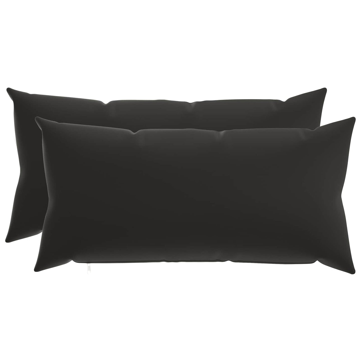 Cushion Cover 2 pcs HEERLEN Black 40 x 80 cm Polyester