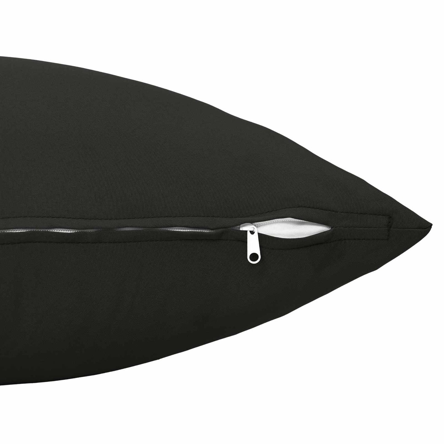 Cushion Cover 6 pcs HEERLEN Black 40 x 80 cm Polyester