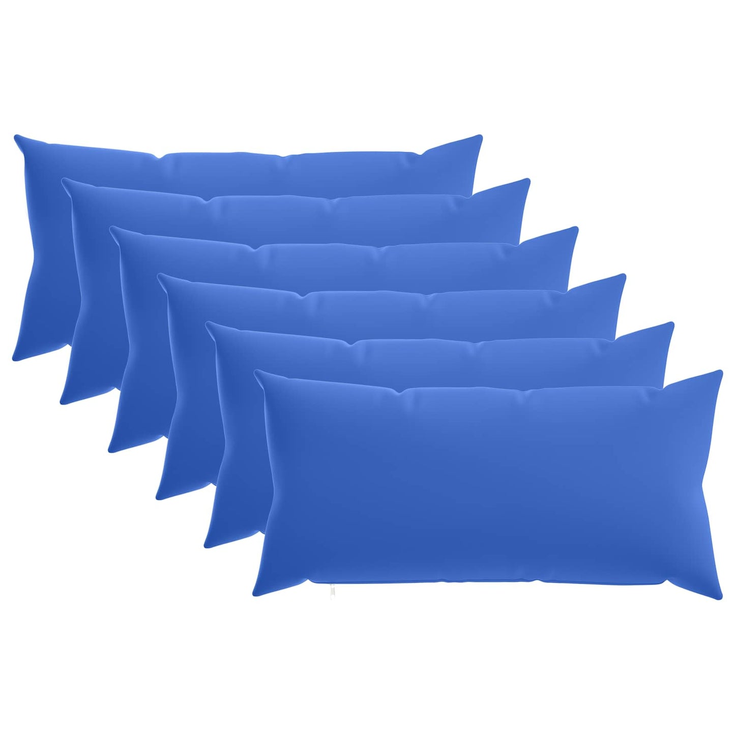Cushion Cover 6 pcs HEERLEN Royal Blue 40 x 80 cm Polyester