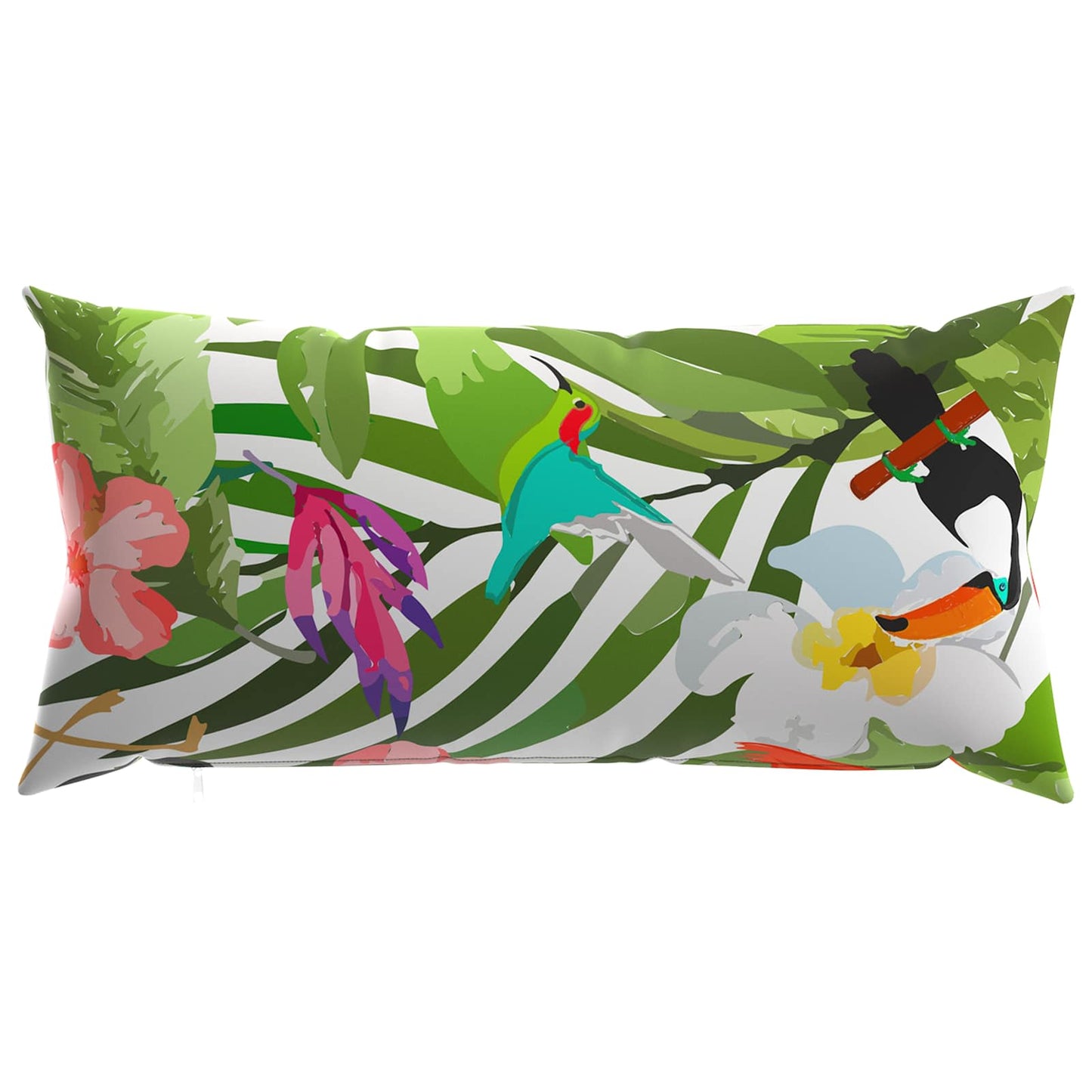 Cushion Cover 12 pcs HEERLEN Multicolour 40 x 80 cm Polyester