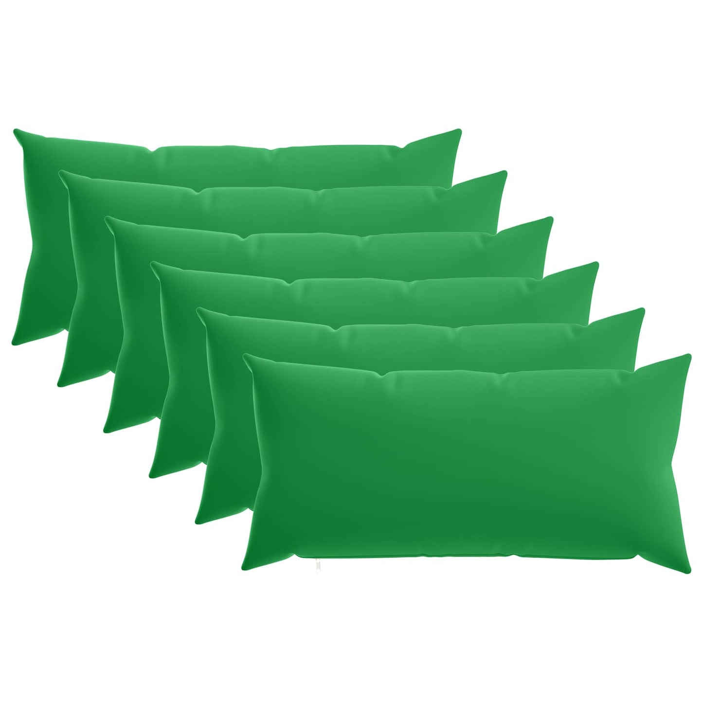 Cushion Cover 6 pcs HEERLEN Green 40 x 80 cm Polyester