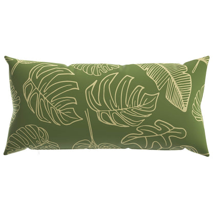 Cushion Cover 2 pcs HEERLEN Leaf Design 40 x 80 cm Polyester