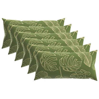 Cushion Cover 6 pcs HEERLEN Leaf Design 40 x 80 cm Polyester