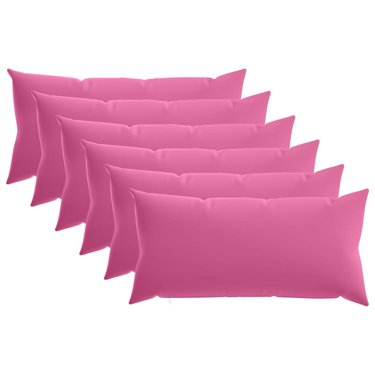 Cushion Cover 6 pcs HEERLEN Pink 40 x 80 cm Polyester