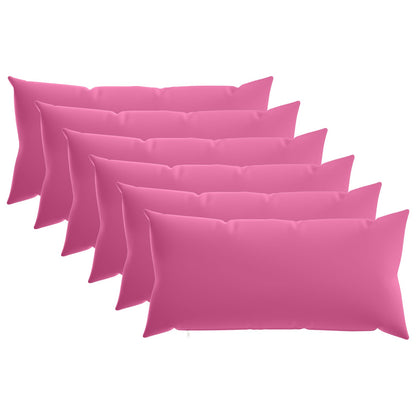 Cushion Cover 6 pcs HEERLEN Pink 40 x 80 cm Polyester