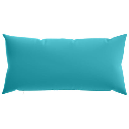Cushion Cover 12 pcs HEERLEN Turquoise 40 x 80 cm Polyester