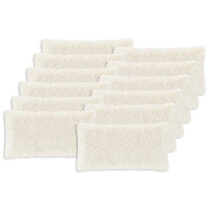 Cushion Cover 12 pcs HEERLEN White 40 x 80 cm PV Fleece
