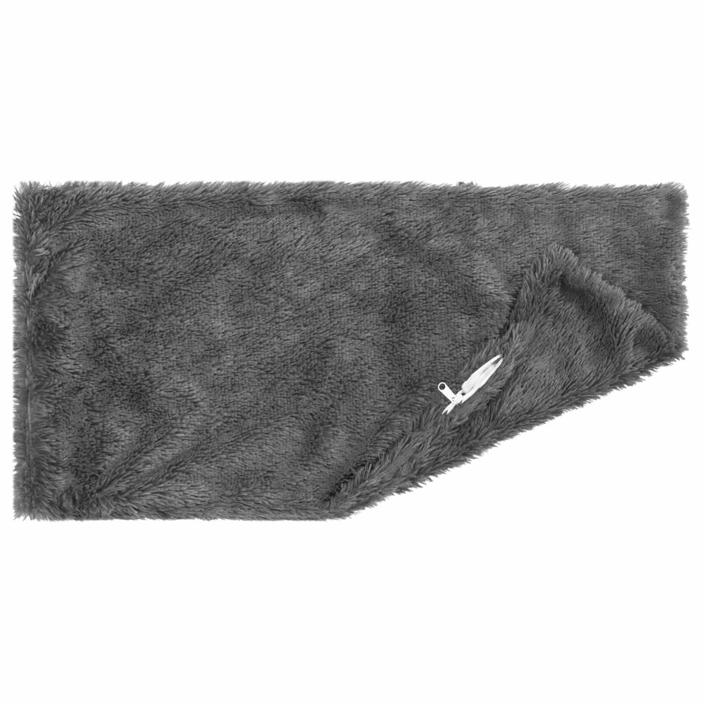 Cushion Cover 12 pcs HEERLEN Light Grey 40 x 80 cm PV Fleece