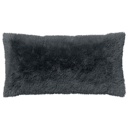 Cushion Cover 2 pcs HEERLEN Anthracite 40 x 80 cm PV Fleece