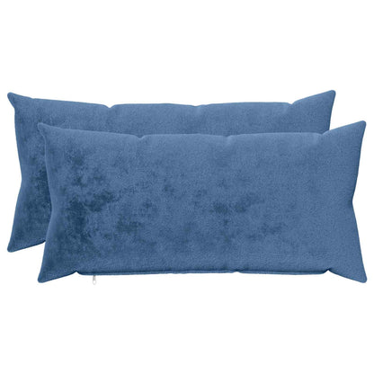 Cushion Cover 2 pcs HEERLEN Light Blue 40 x 80 cm Flannel