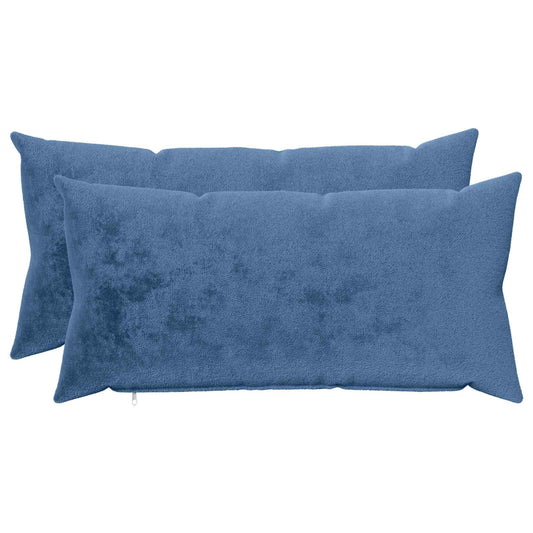 Cushion Cover 2 pcs HEERLEN Light Blue 40 x 80 cm Flannel