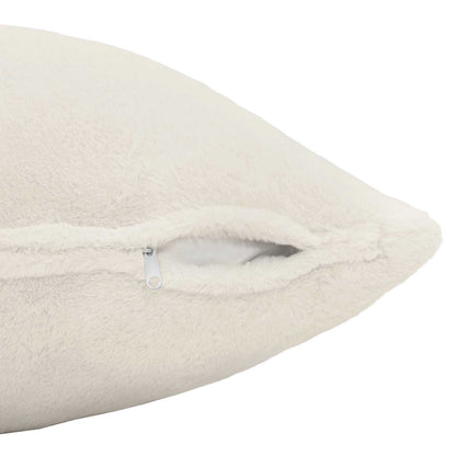 Cushion Cover 2 pcs HEERLEN White 40 x 80 cm Faux Rabbit Fur