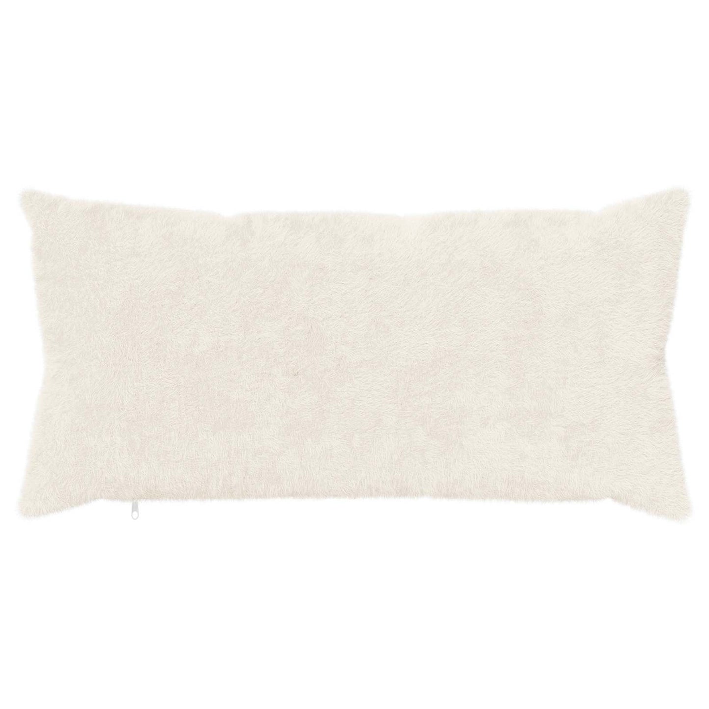Cushion Cover 12 pcs HEERLEN White 40 x 80 cm Faux Rabbit Fur