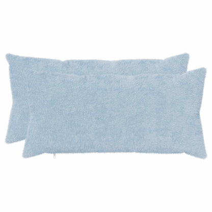 Cushion Cover 2 pcs HEERLEN Light Blue 40 x 80 cm