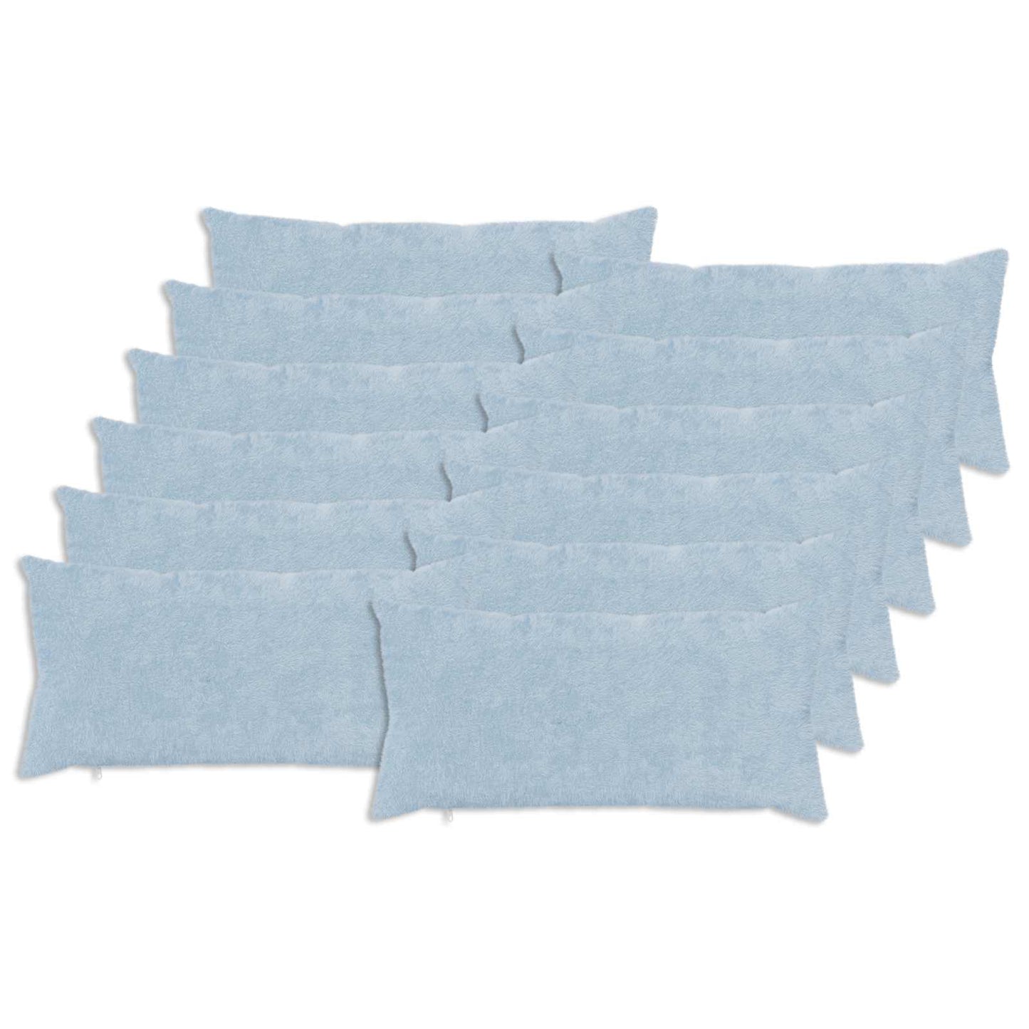 Cushion Cover 12 pcs HEERLEN Light Blue 40 x 80 cm