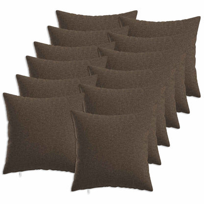 Cushion Cover 12 pcs HEERLEN Taupe 45 x 45 cm Fabric