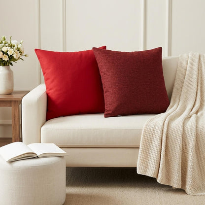 Cushion Cover 12 pcs HEERLEN Red 50 x 50 cm Fabric