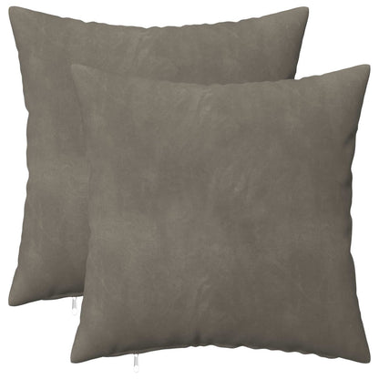 Cushion Cover 2 pcs HEERLEN Light Grey 45 x 45 cm Velvet