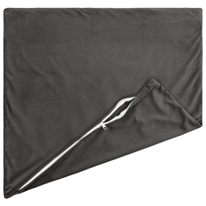 Cushion Cover 6 pcs HEERLEN Dark Grey 45 x 45 cm Velvet