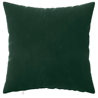 Cushion Cover 2 pcs HEERLEN Dark Green 45 x 45 cm Velvet