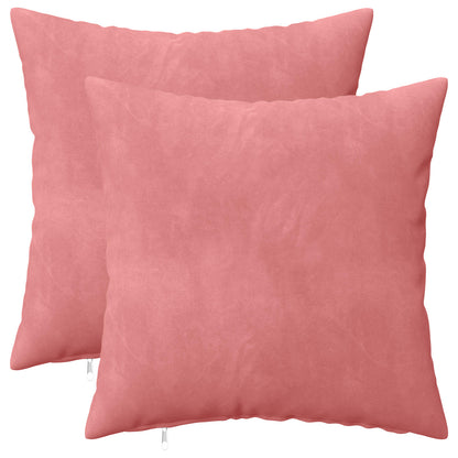 Cushion Cover 2 pcs HEERLEN Pink 45 x 45 cm Velvet
