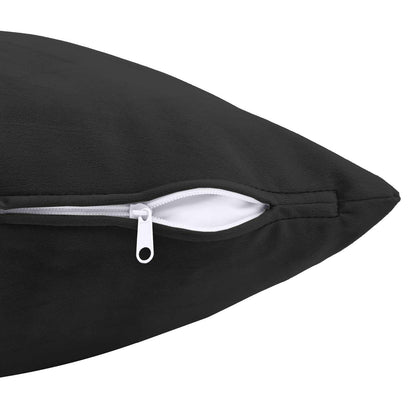 Cushion Cover 2 pcs HEERLEN Black 45 x 45 cm Velvet