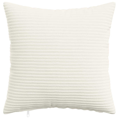 Cushion Cover 12 pcs HEERLEN Cream 45 x 45 cm Corduroy