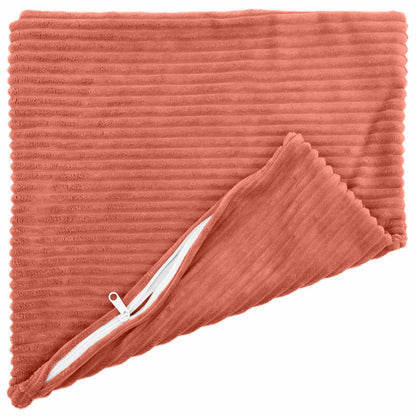 Cushion Cover 6 pcs HEERLEN Red Orange 45 x 45 cm Corduroy