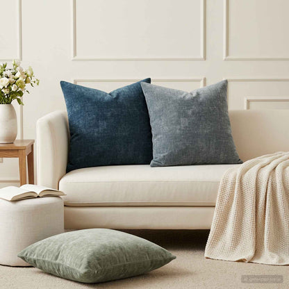 Cushion Cover 12 pcs HEERLEN Light Blue 50 x 50 cm