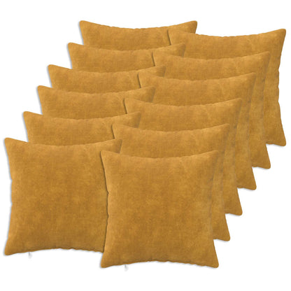 Cushion Cover 12 pcs HEERLEN Yellow 45 x 45 cm