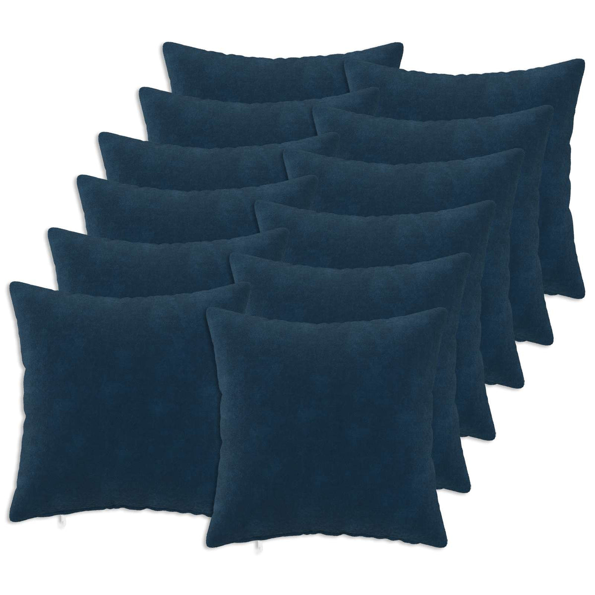 Cushion Cover 12 pcs HEERLEN Blue 45 x 45 cm Microfiber Fleece