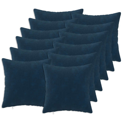 Cushion Cover 12 pcs HEERLEN Blue 45 x 45 cm Microfiber Fleece
